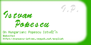 istvan popescu business card